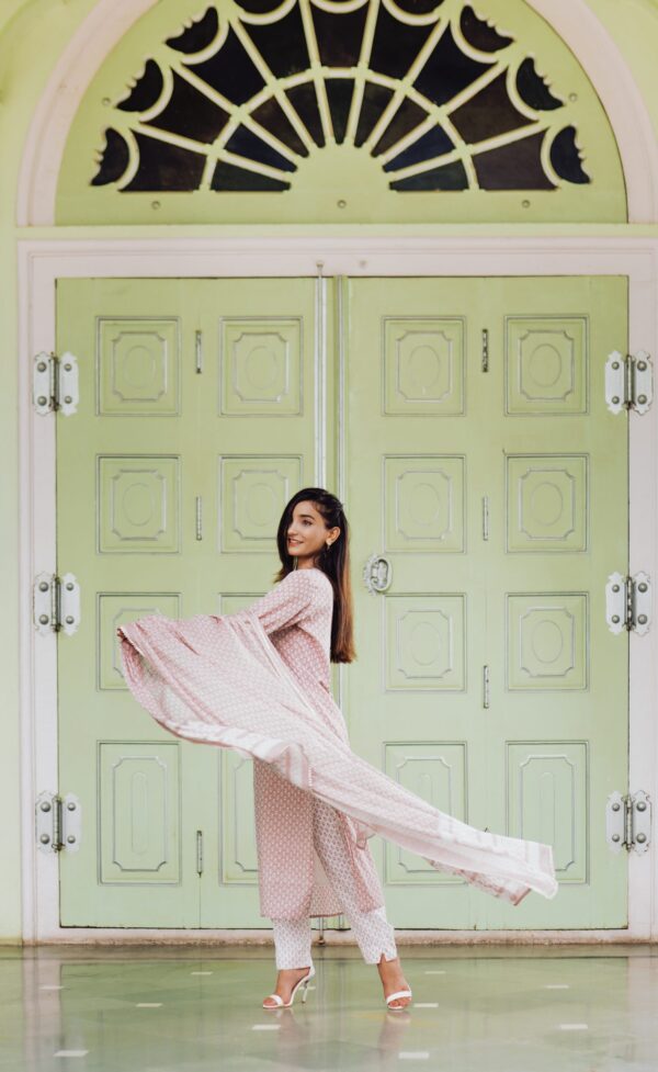 Light Mauve Cotton Suit Set - Image 3