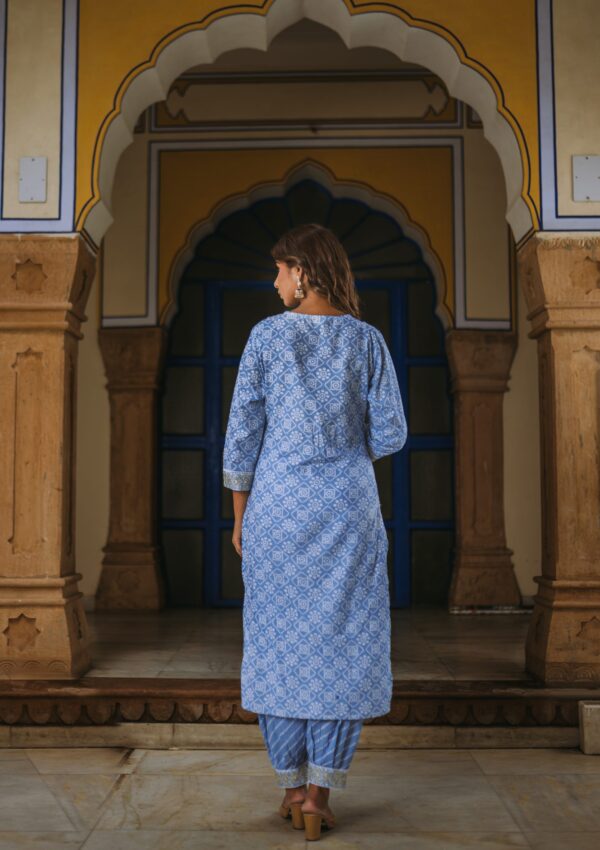 Powder Blue Afghani Suit Set - Image 2