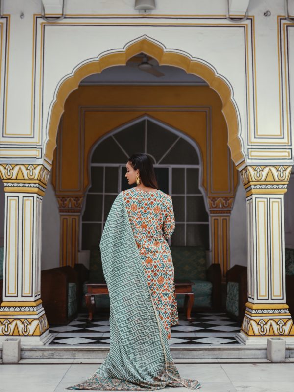 Sanganeri Print Cotton Suit Set - Image 4