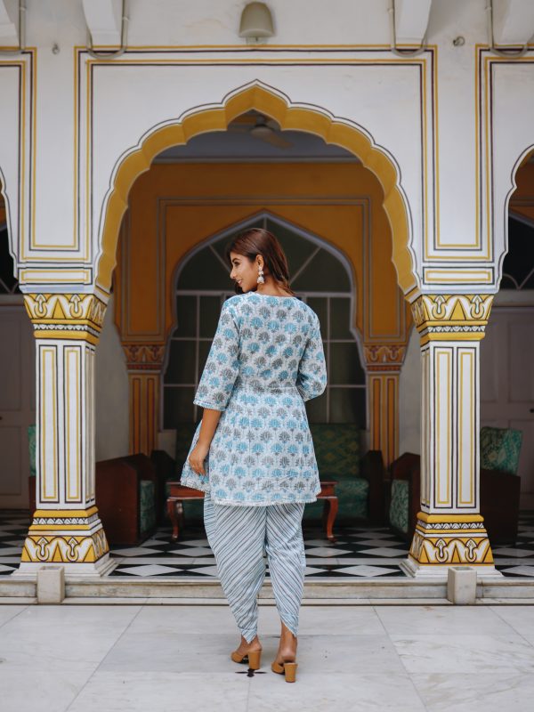 Cotton Angrakha Pattern Dhoti Suit Set - Image 2