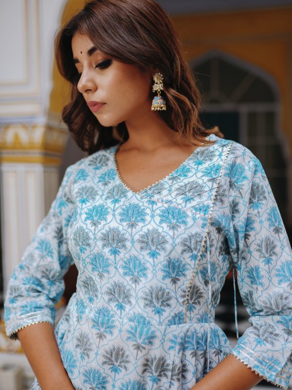 Cotton Angrakha Pattern Dhoti Suit Set - Image 4