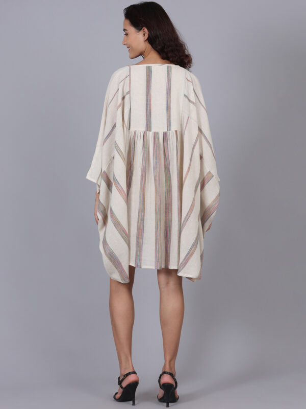 Raw White Yoke Embroidered Boho Look Free Size - Image 4