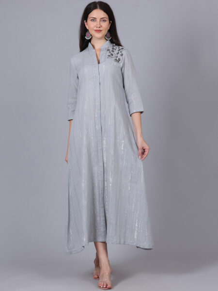 Dolphin Grey Lurex Dress
