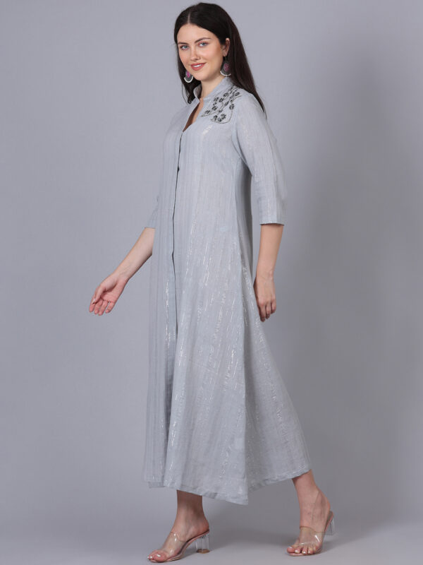 Dolphin Grey Lurex Dress - Image 6