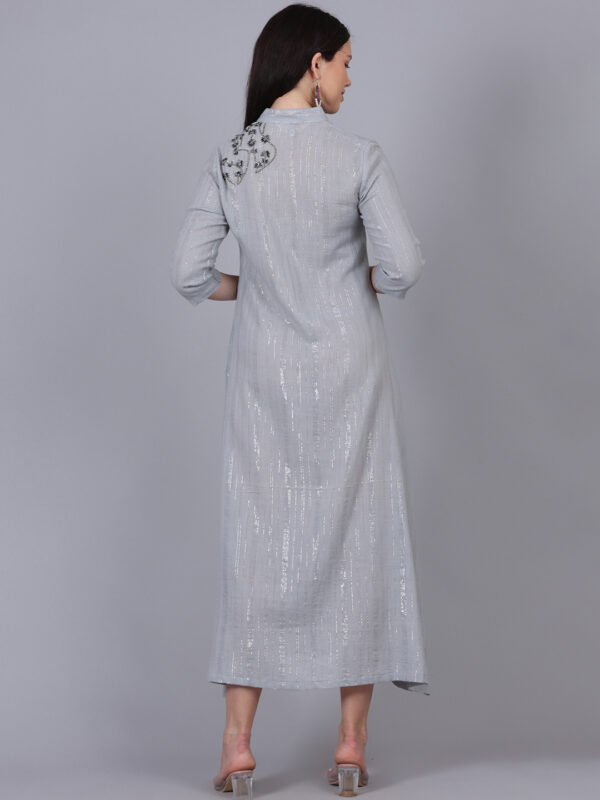 Dolphin Grey Lurex Dress - Image 4